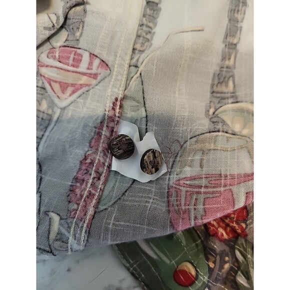 Campia Moda Mens Large Shirt Hawaiian Cruise Vacation Palm Island - Picture 4 of 7